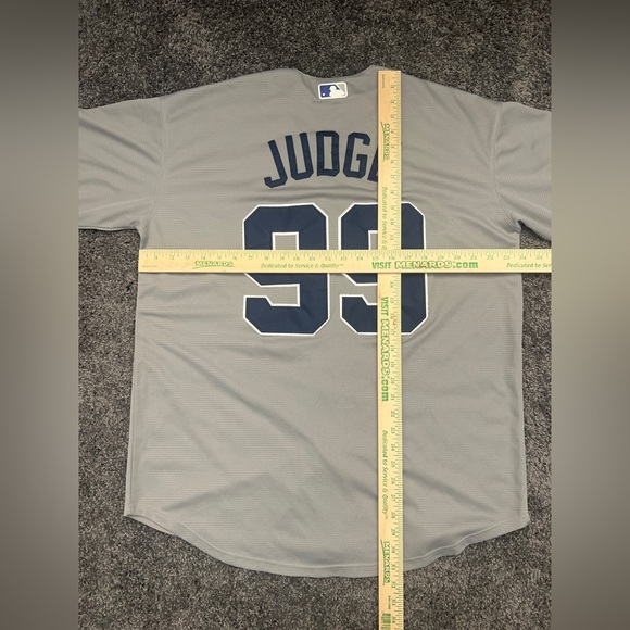 New York Yankees Aaron Judge 99 Majestic Jersey Mens Size XL Gray MLB Stitched - Picture 9 of 9